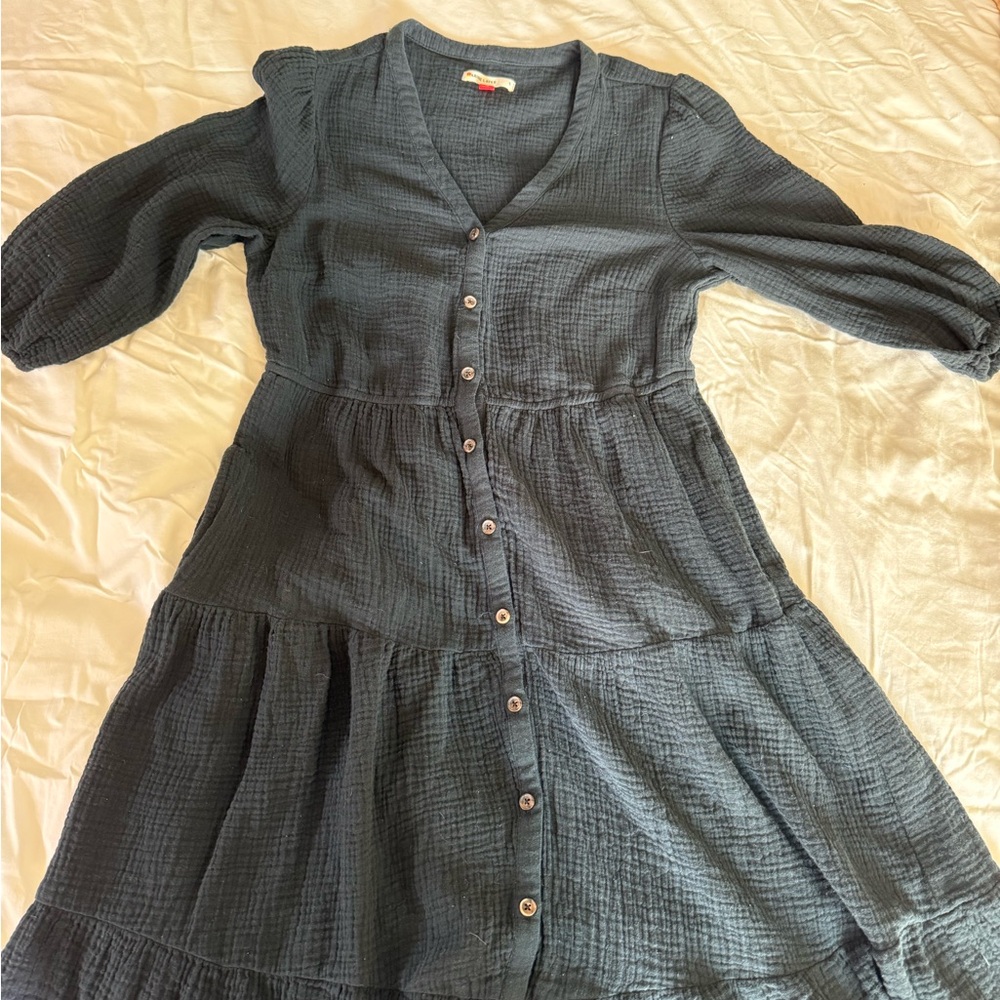 Marine Layer Charcoal Textured Dress